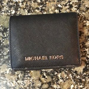 Michael Kors black leather wallet